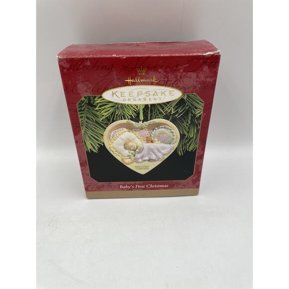 Vintage Hallmark Ornament Babys First Christmas 1997 Fine Porcelain Keepsake - Picture 5 of 6